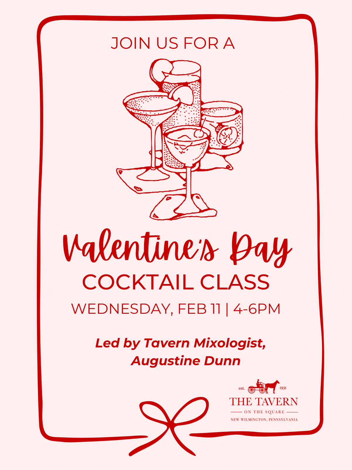 Valentine’s Day Cocktail Class