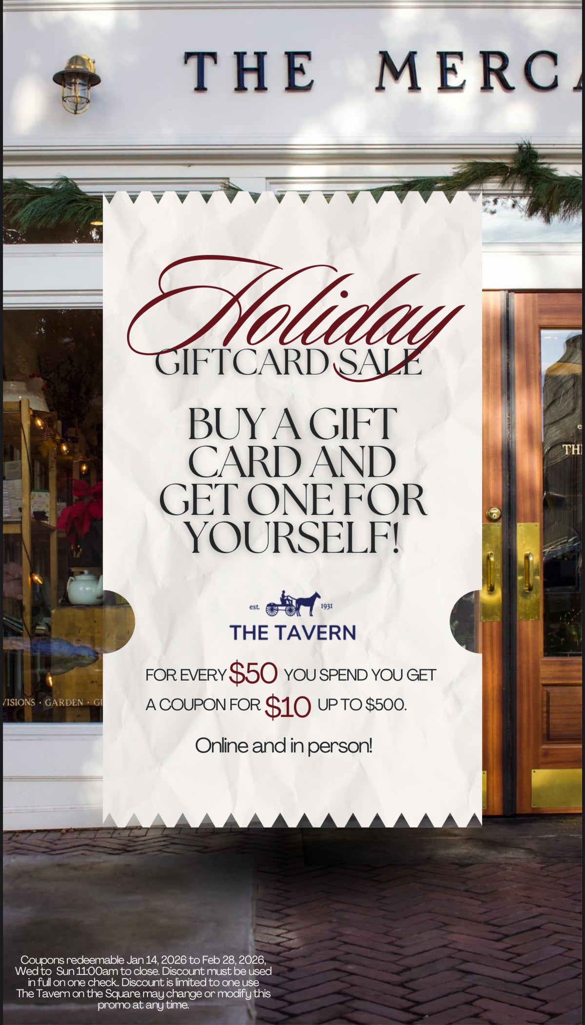 Holliday Gift Card Sale